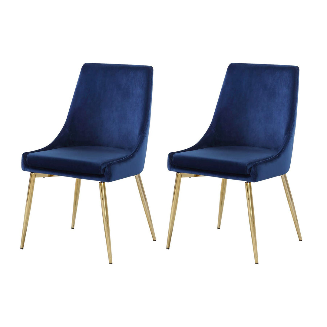 Meridian Furniture Karina Contemporary Velvet Dining Chairs (Set of 2) (Used)