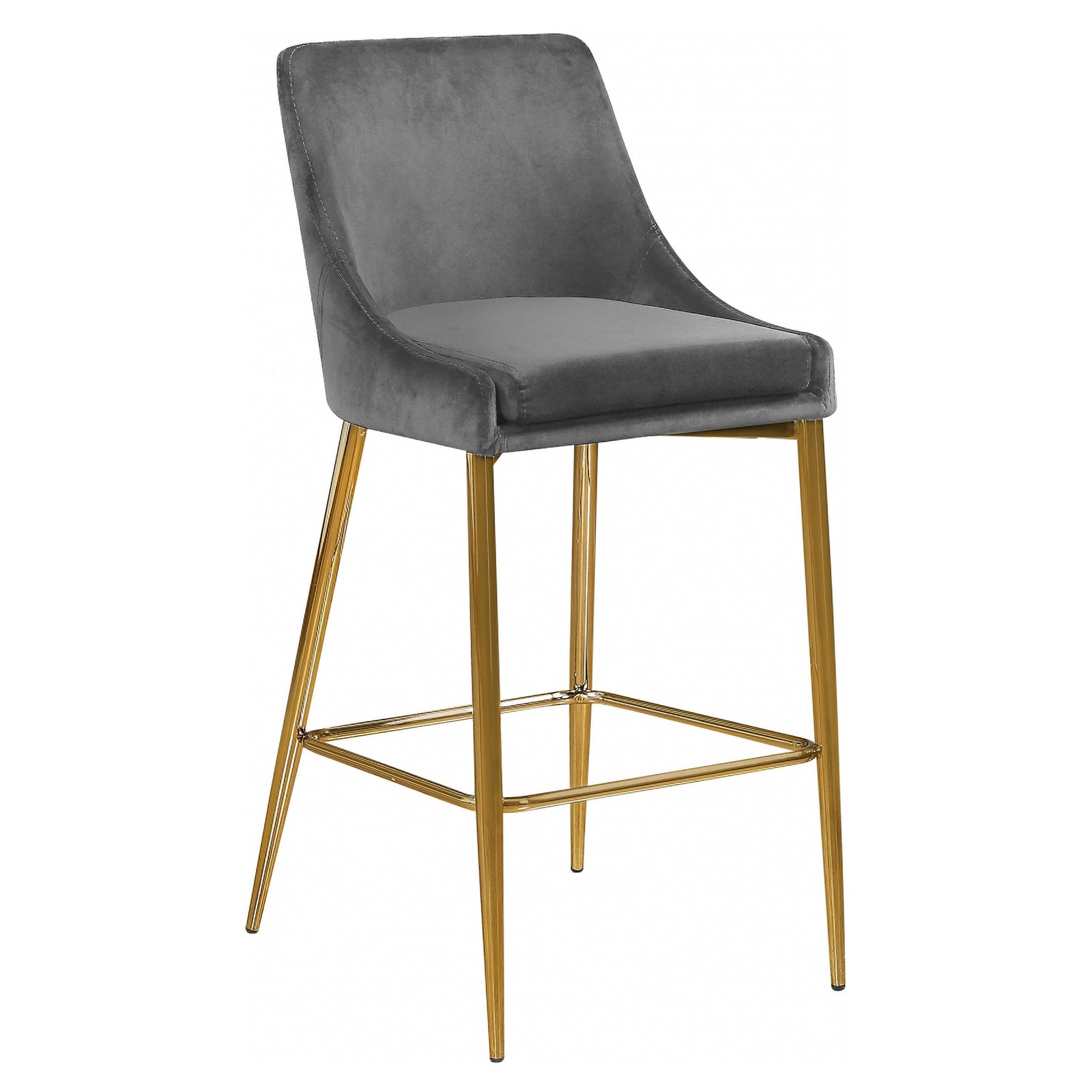 Meridian Furniture Karina Contemporary Velvet Counter Stool (Set of 2) (Used) - VMInnovations