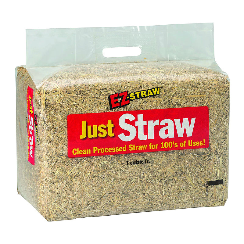 Rhino Seed EZ Straw Just Straw 1 Cubic Foot Premium Processed Clean Seeding Bale