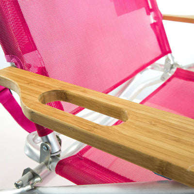 Altitude 3-N-116-Inch Tall Outdoor Lounge Reclining Beach Chair, Pink (Used) - VMInnovations