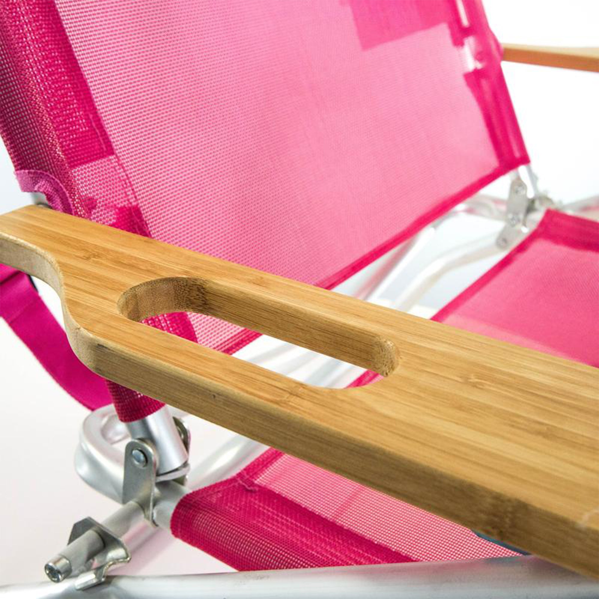 Ostrich The Altitude 3N1 High Back Outdoor Beach Lounge Chair w/Footrest, Pink