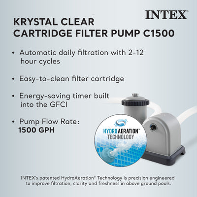 Intex 20ft x 52in Prism Frame Above Ground Pool Set with Filter Pump (Used) - VMInnovations