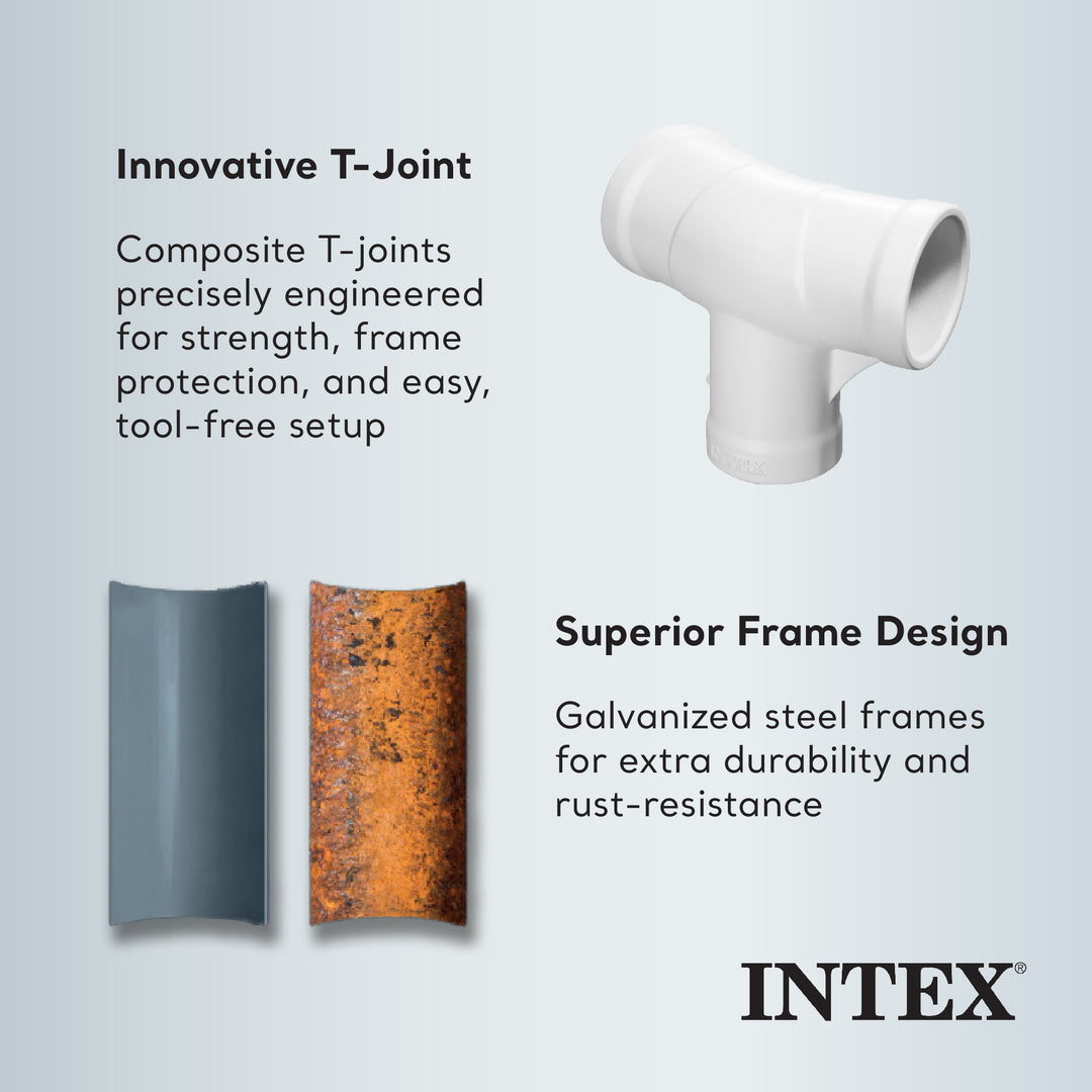 Intex Prism Frame 20ft x 52in Above Ground Pool, Lounger Float (2 Pack) & Cooler