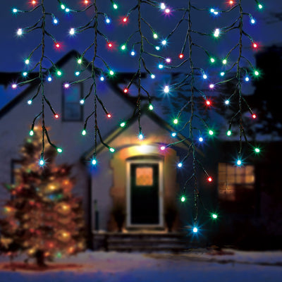 Home Heritage 7' Garland Style Holiday Lights, App Control, 40 RGB LEDs (3 Pack)
