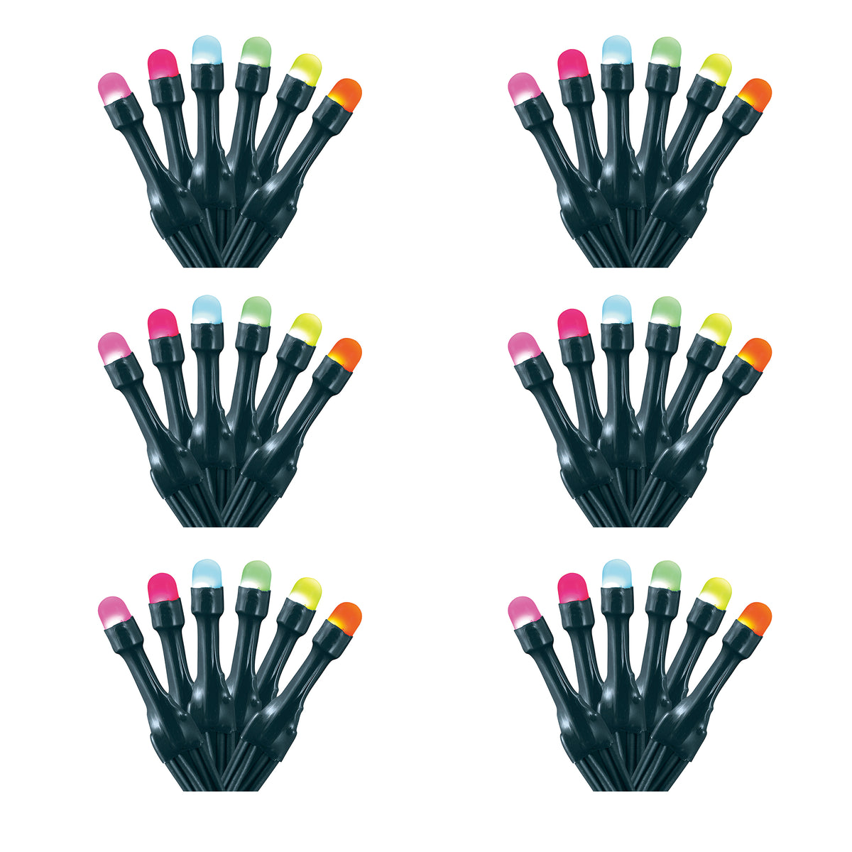 Home Heritage 7' Garland Style Holiday Lights, App Control, 40 RGB LEDs (6 Pack)