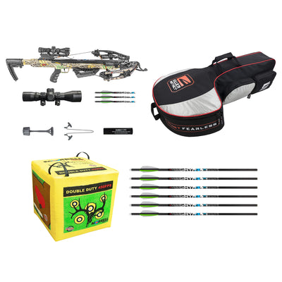 Killer Instinct Burner Crossbow w/ Case, 6 Carbon Bolts, & Morrell Cube Target