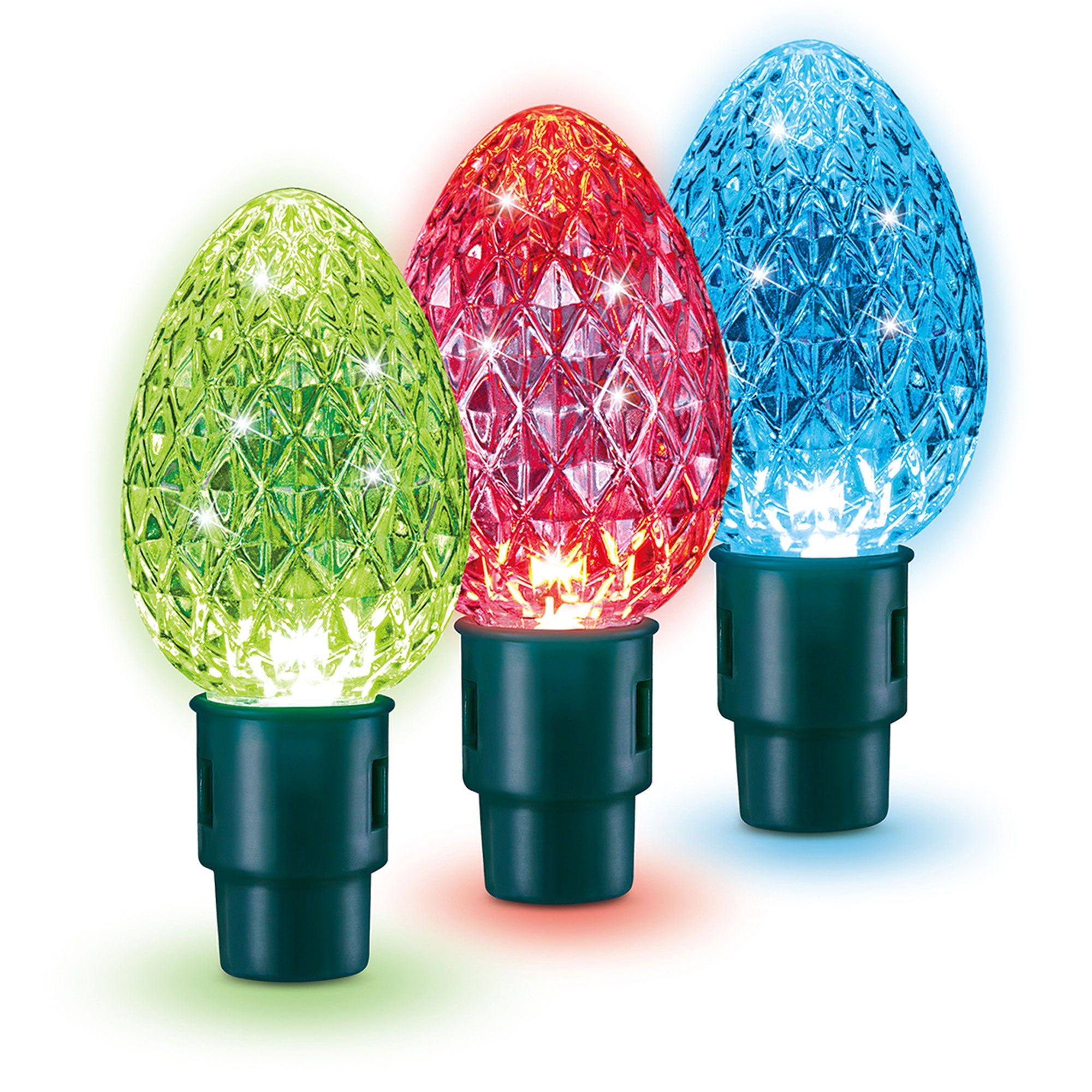 Lumations Twinkly App Control C12 Faceted Lights, 20 Bulbs, Multi Color (5 Pack)
