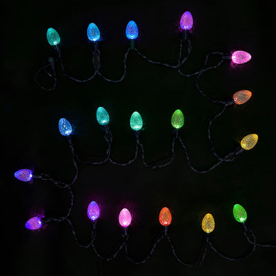 Lumations Twinkly App Control C12 Faceted Lights, 20 Bulbs, Multi Color (5 Pack)