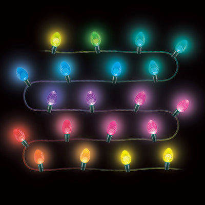 Lumations Twinkly App Control C12 Faceted Lights, 20 Bulbs, Multi Color (6 Pack)