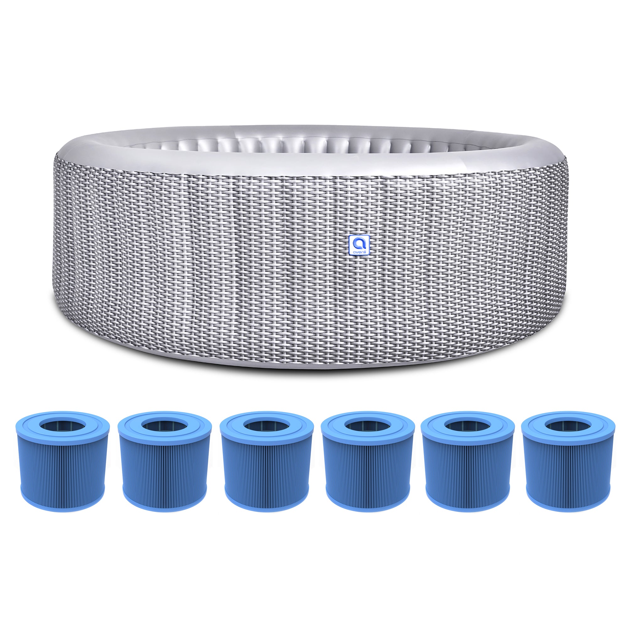 JLeisure Avenli 53" Inflatable Round Spa & 6 Filter Cartridges for ECO Pump - VMInnovations