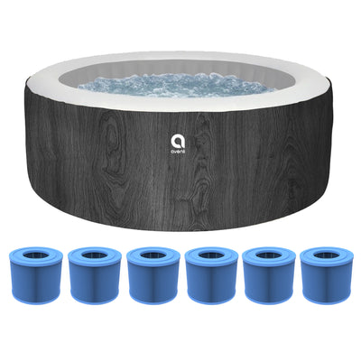 JLeisure Avenli 53" Inflatable Round Spa & 6 Filter Cartridges for ECO Pump