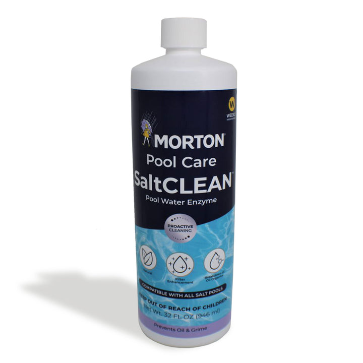 Morton Pool Care SaltCLEAN Salt Water Swimming Pool Water Enzyme, 32 Oz, 2 Pack