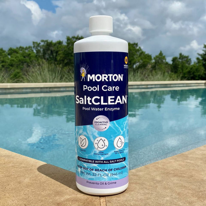 Morton Pool Care SaltCLEAN Salt Water Swimming Pool Water Enzyme, 32 Oz, 2 Pack - VMInnovations