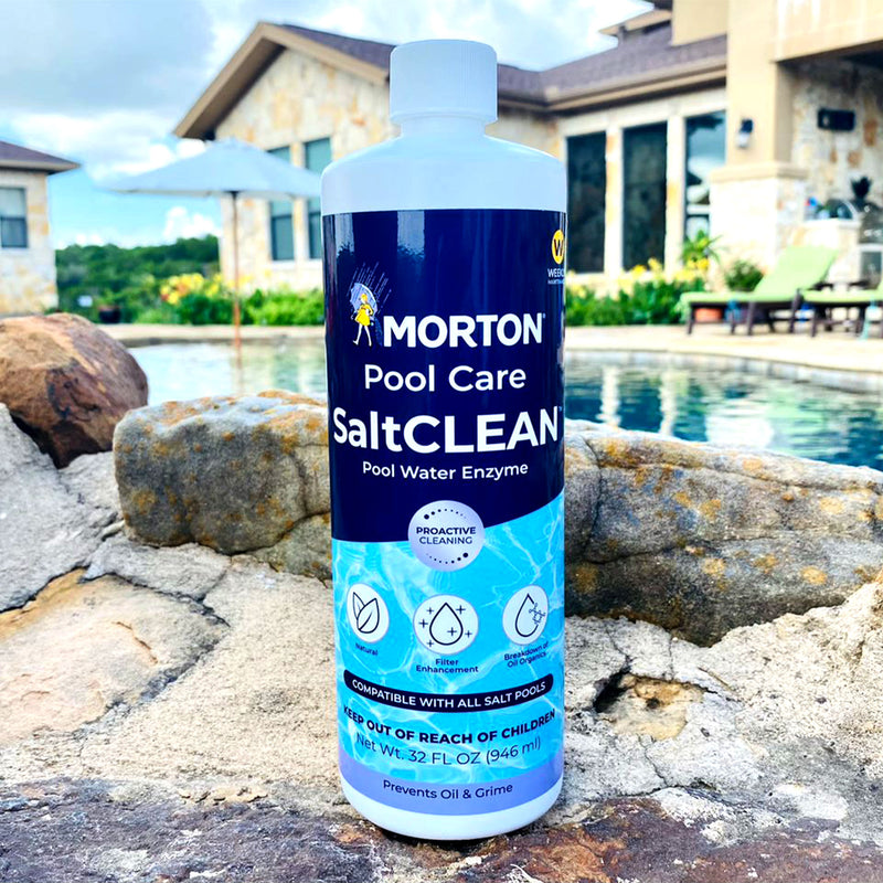 Morton Pool Care SaltCLEAN Salt Water Swimming Pool Water Enzyme, 32 Oz, 2 Pack