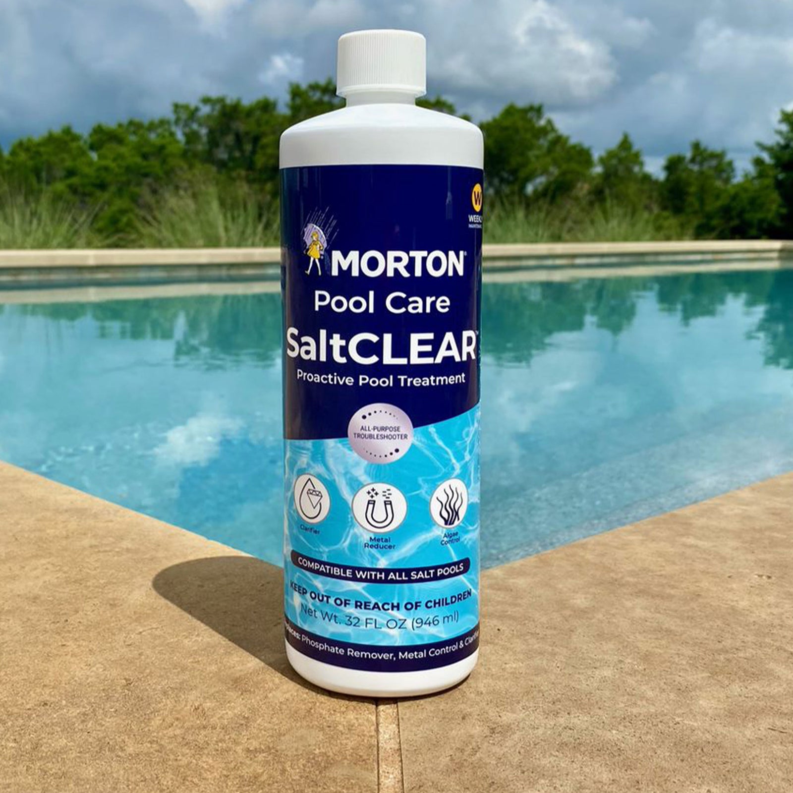 Morton Pool Care SaltCLEAR Swimming Pool Proactive Treatment, 32 Oz - VMInnovations