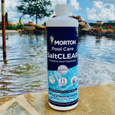 Morton Pool Care SaltCLEAR Salt Water Pool Proactive Treatment, 32 Ounce, 2 Pack