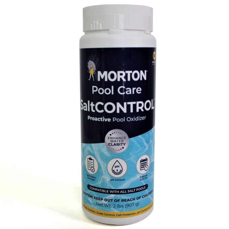 Morton Pool Care SaltCONTROL Proactive Saltwater Pool Oxidizer, 2 Pounds, 2 Pack