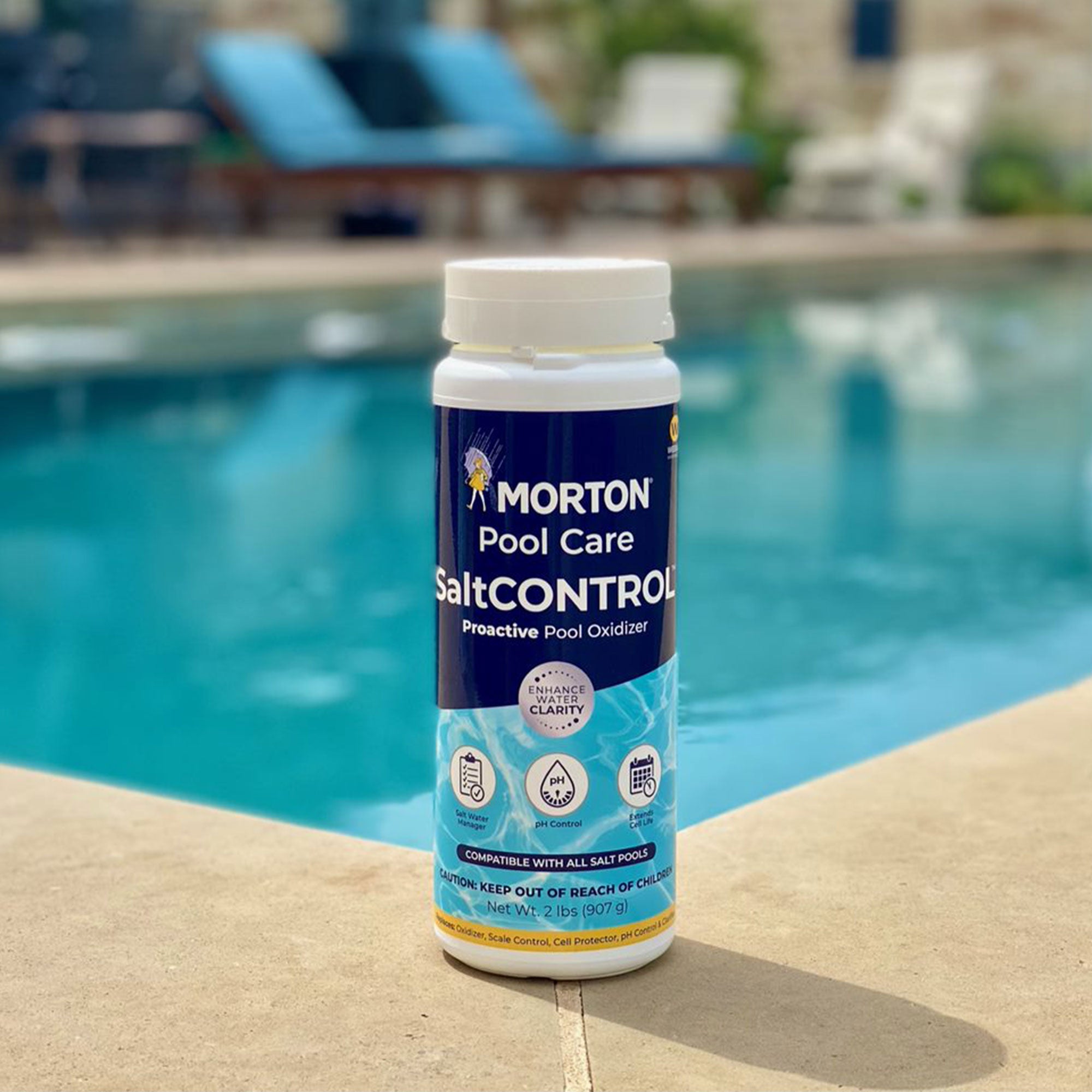 Morton Pool Care SaltCONTROL Proactive Saltwater Pool Oxidizer, 2 Pounds, 2 Pack - VMInnovations