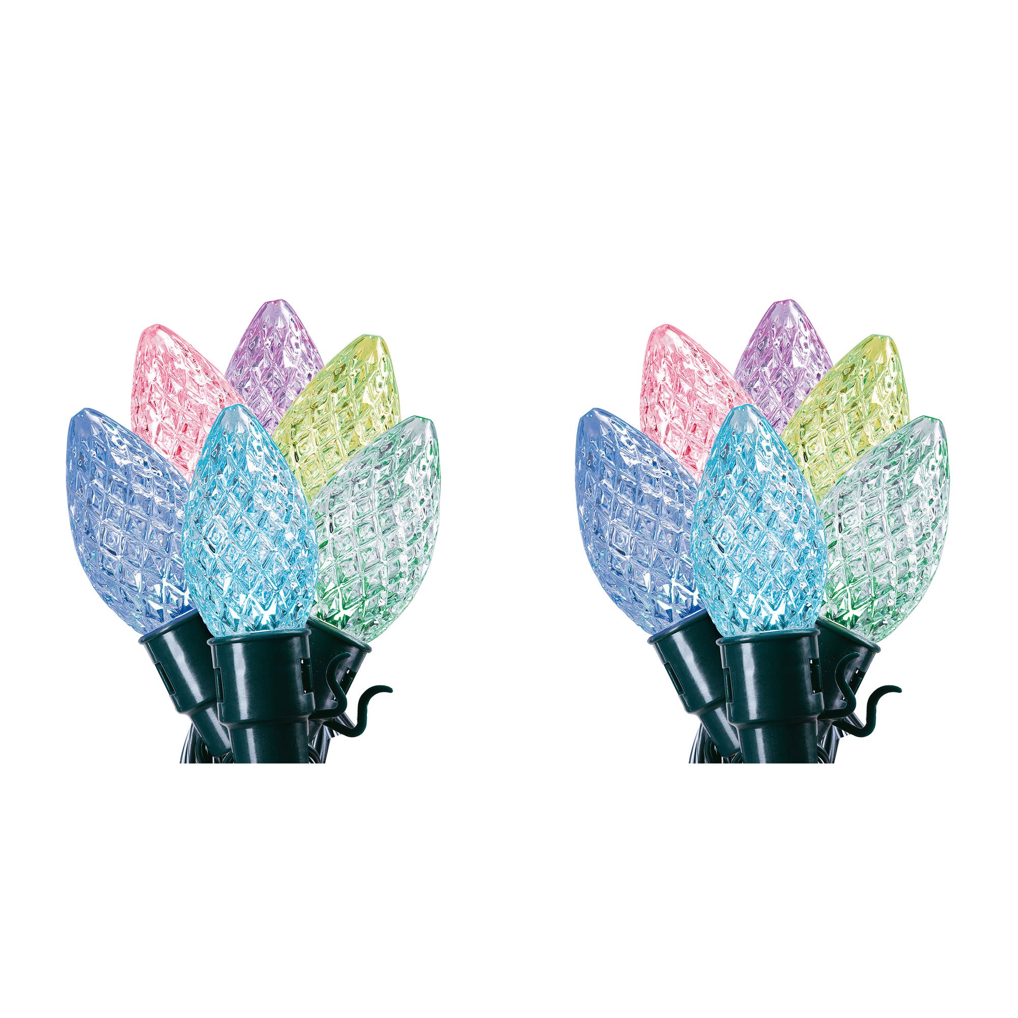 Home Heritage 15.8' Holiday Lights, Faceted, App Controlled, 20 RGB LEDs, 2 Pack