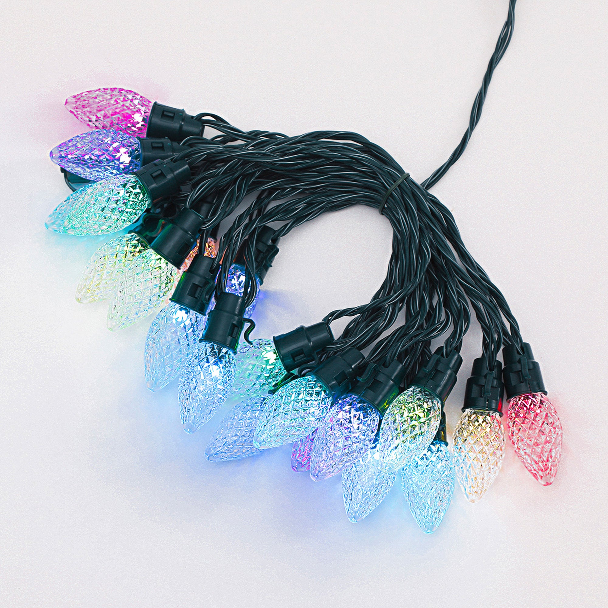Home Heritage 15.8' Holiday Lights, Faceted, App Controlled, 20 RGB LEDs, 5 Pack