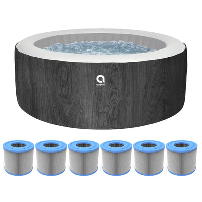 JLeisure Avenli 63" Inflatable Round Spa &  6-Pack High Flow Filter Cartridges