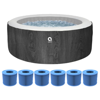 JLeisure Avenli 63" Inflatable Round Spa & 6 Filter Cartridges for ECO Pump