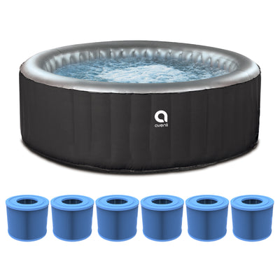 JLeisure Avenli 49" Inflatable Round Spa & 6 Filter Cartridges for ECO Pump - VMInnovations