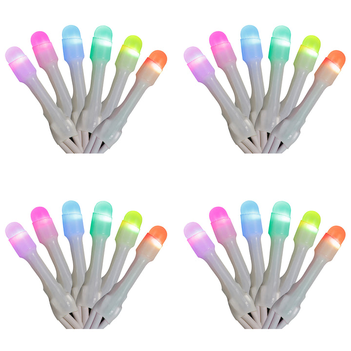 Home Heritage 7' Icicle Style Holiday Lights, App Controlled, 50 RGB LEDs 4 Pack