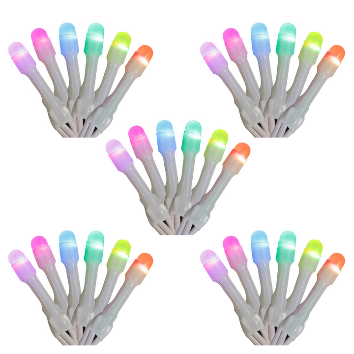 Home Heritage 7' Icicle Style Holiday Lights, App Controlled, 50 RGB LEDs 5 Pack