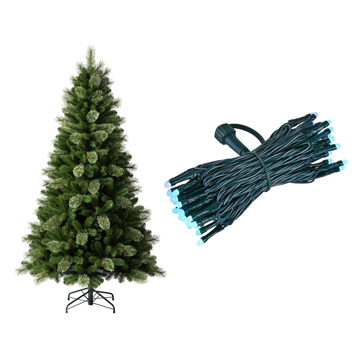 Home Heritage 7' Cascade Cashmere Pine Tree w/ Twinkly App Controlled RGB Lights