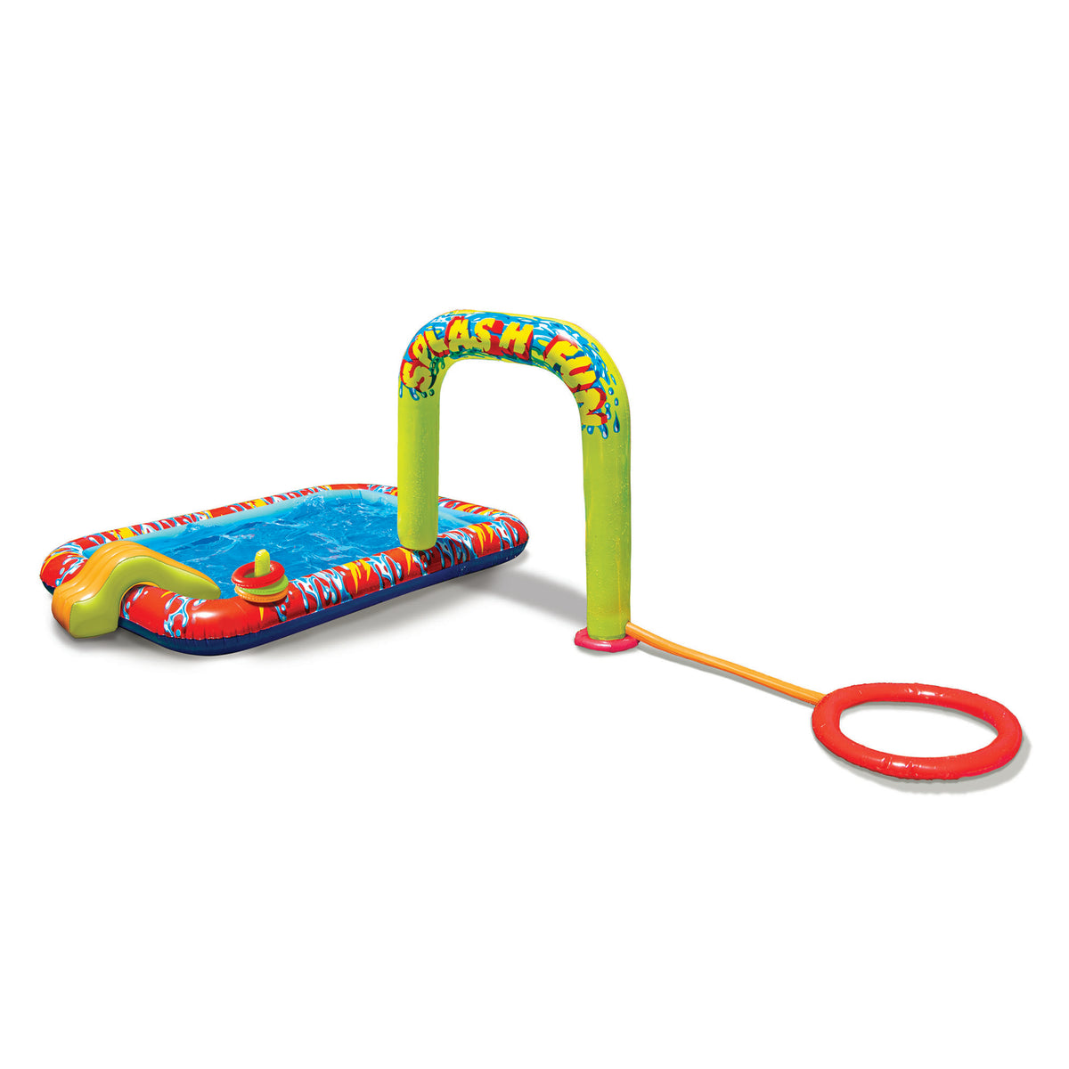 Banzai Splash Fun Kids Inflatable Tug Of War Sprinkler and Water Slide(Open Box)