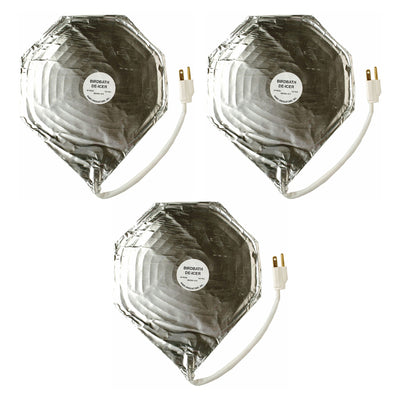 Farm Innovators 44W Economical Submersible Heated Shallow Bird Bath DeIcer, 3 Pk