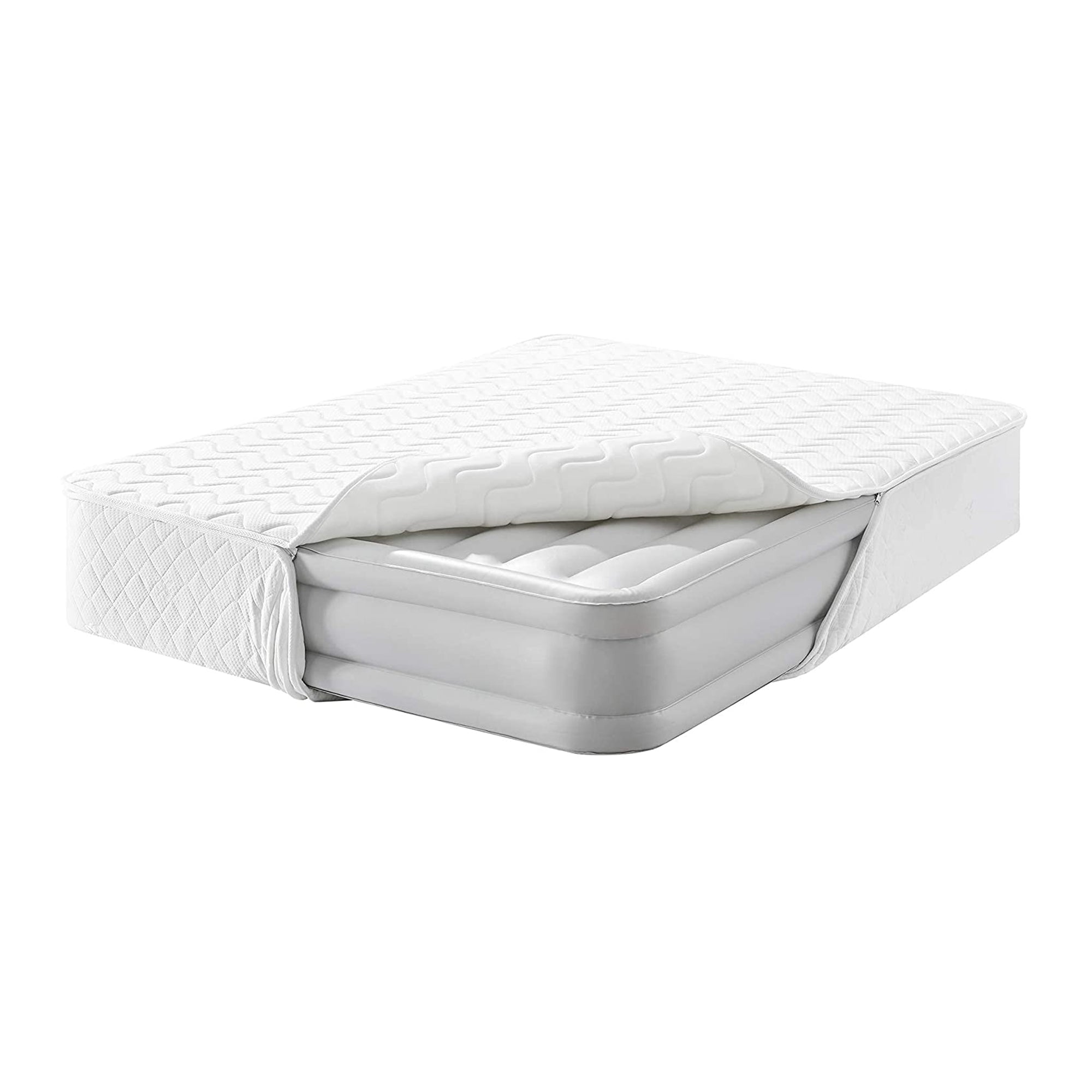 BIKAHOM Bi-Comfer 14" Inflatable Mattress w/ Built In Air Pump, Full (Open Box) - VMInnovations