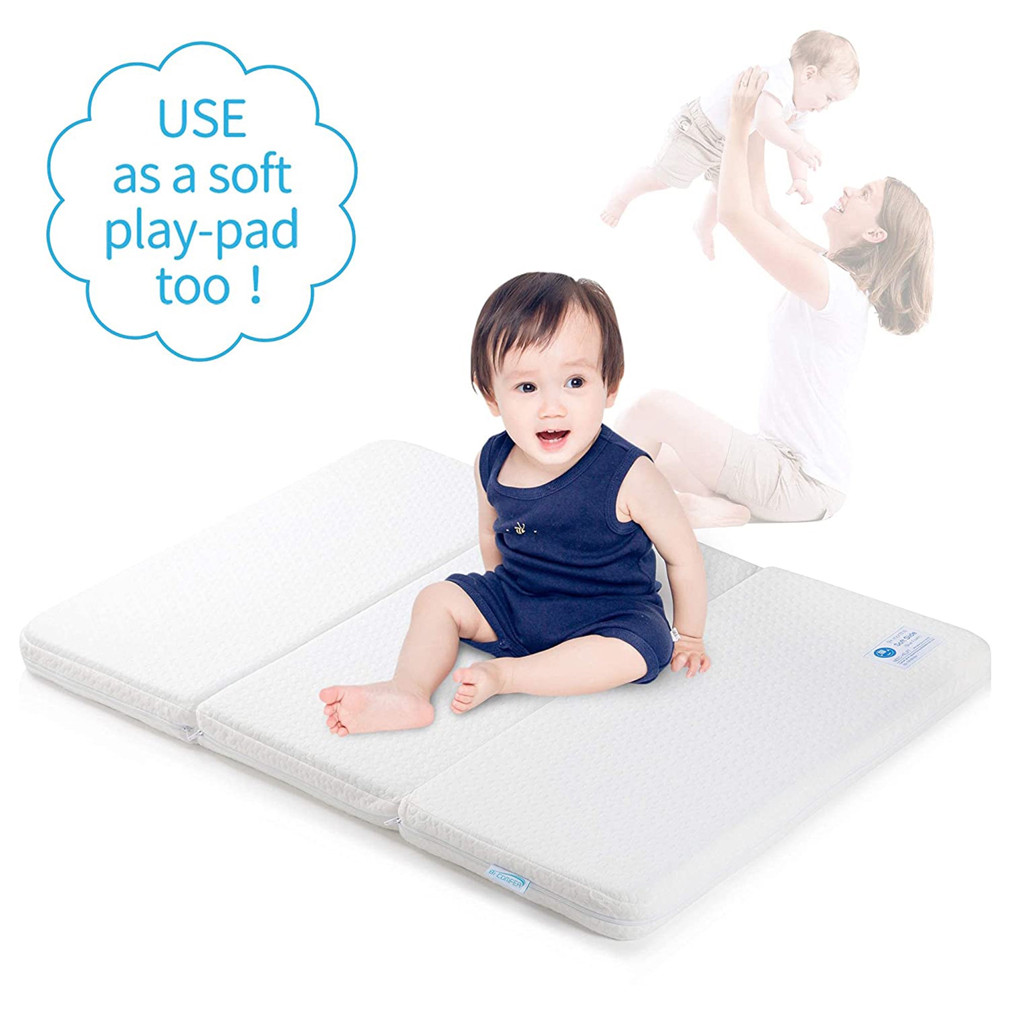 Pack n Play Tri Fold 2 Stage Waterproof Mini Crib Memory Foam Mattress (Used) - VMInnovations