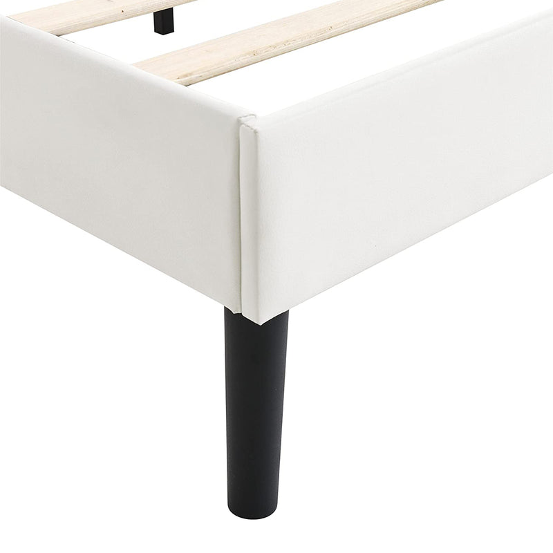 BIKAHOM Tufted Upholstered Platform Bed Frame w/Adjusting Headboard (For Parts)