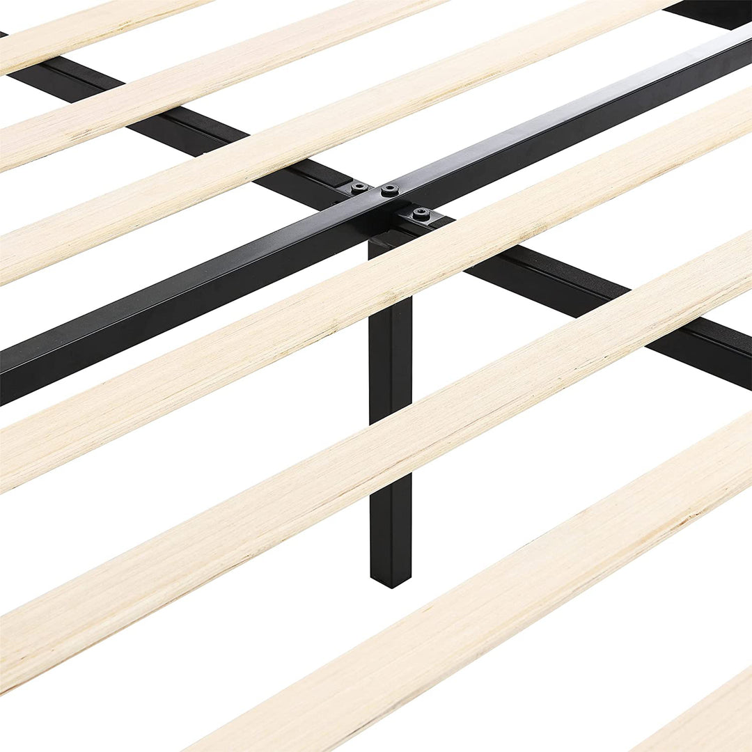 Tufted Upholstered Platform Bed Frame w/Adjusting Headboard, Full (Used) - VMInnovations
