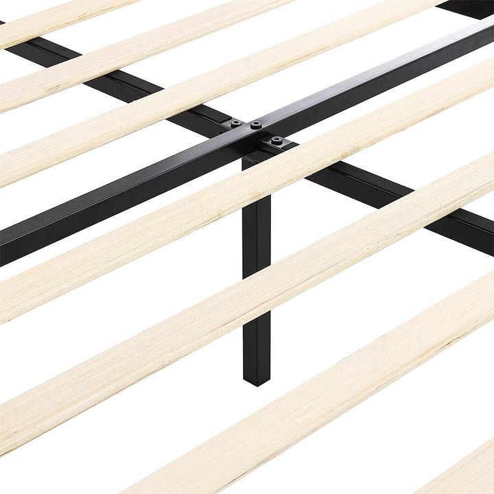 Tufted Upholstered Platform Bed Frame w/Adjusting Headboard, Full (Used) - VMInnovations