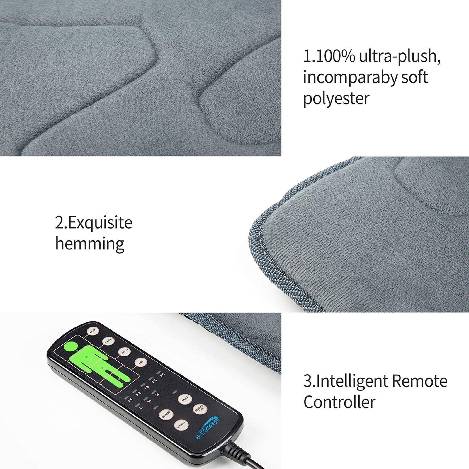 Bi-Comfer Full Body Electric Massage Mat/Heating Pad w/ Remote Control (Used) - VMInnovations