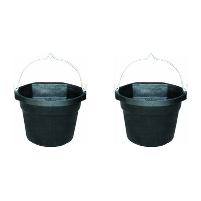 Farm Innovators FB 80R Rubber 3 Gallon Flat Back Heated Bucket 70 Watt (2 Pack)