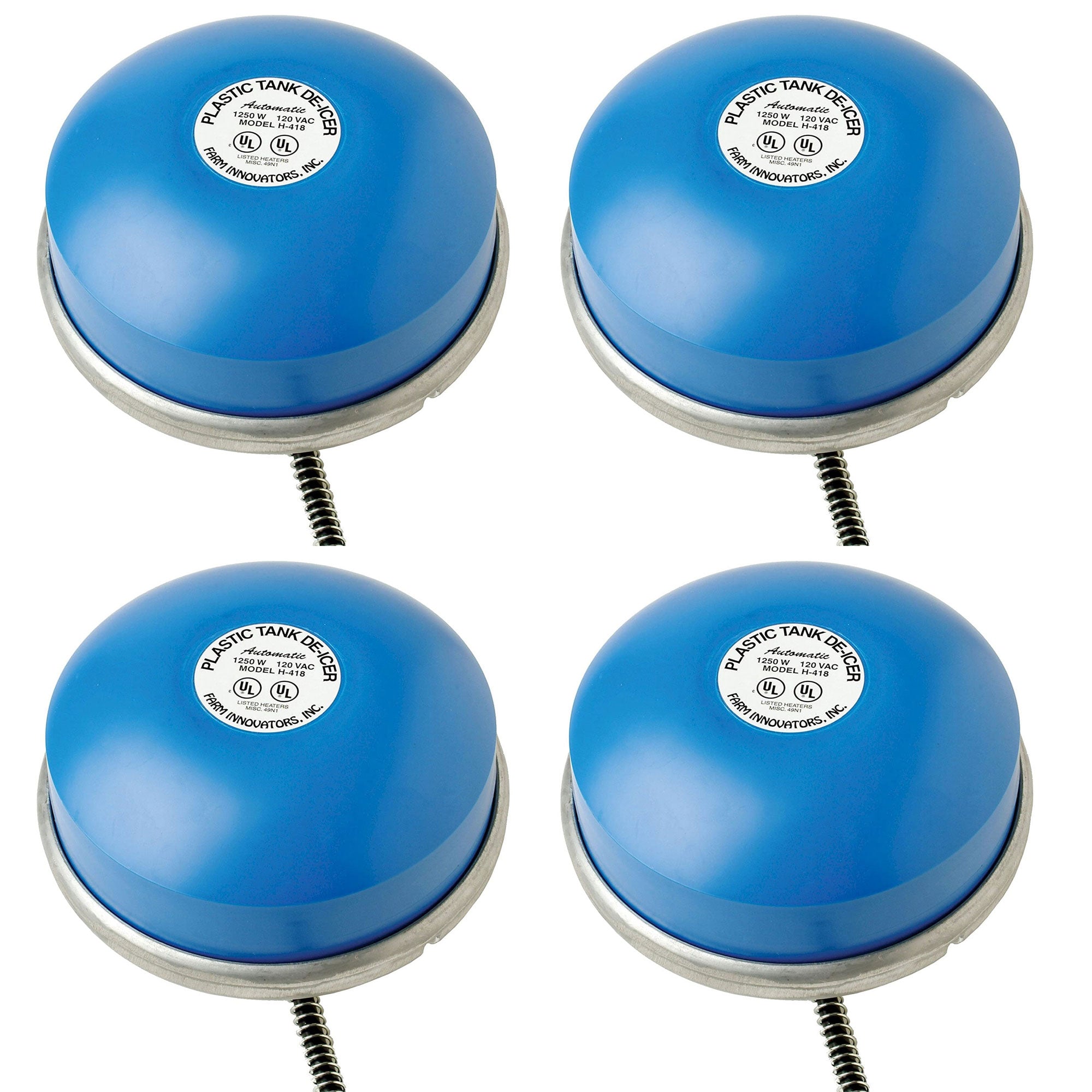 Farm Innovators Ice Chaser 1250 Watt Cast Aluminum Floating Tank Deicer (4 Pack) - VMInnovations