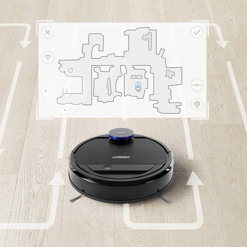 Ecovacs Deebot Robotic Vacuum Cleaner & Mop w/Smart Navigation, Black (Open Box)