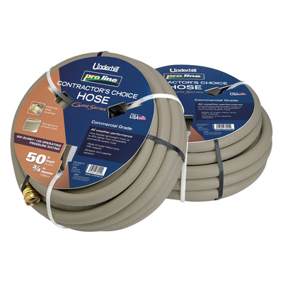 Underhill Proline 50' Garden Hose, Gold & Precision Cloudburst Hose End Nozzle