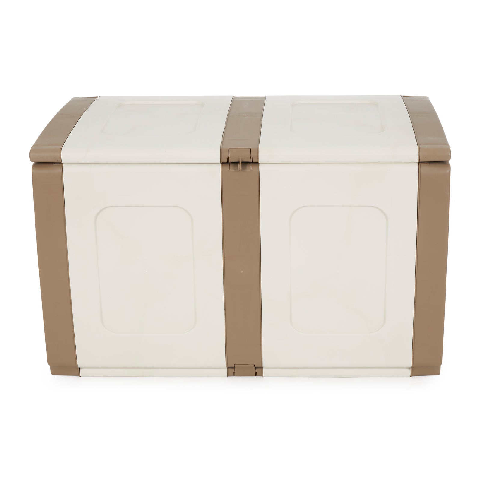 Homeplast Regular Outdoor Heavy Duty Plastic Storage Deck Box, Beige/White(Used) - VMInnovations