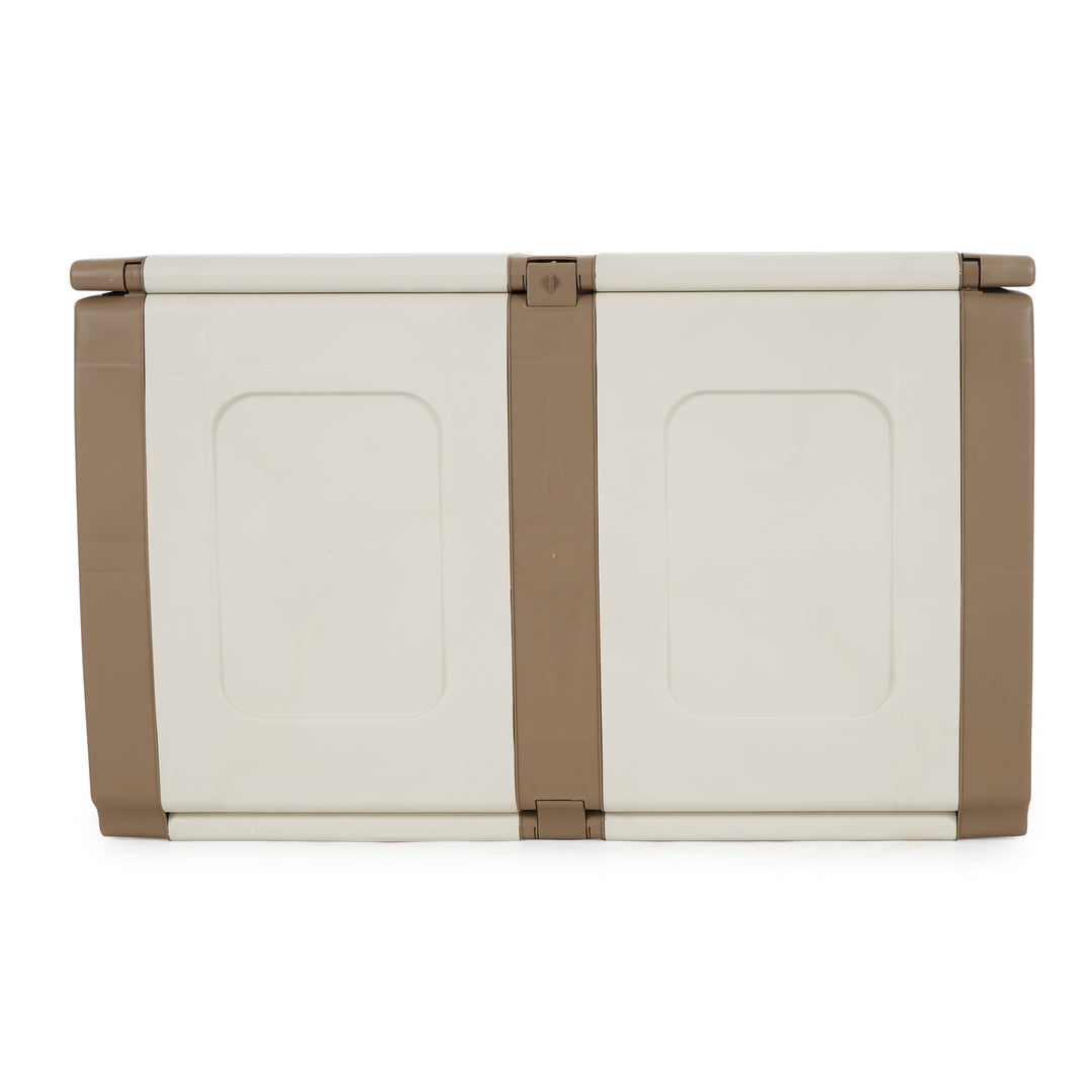 Homeplast Regular Outdoor Heavy Duty Plastic Storage Deck Box, Beige/White(Used)