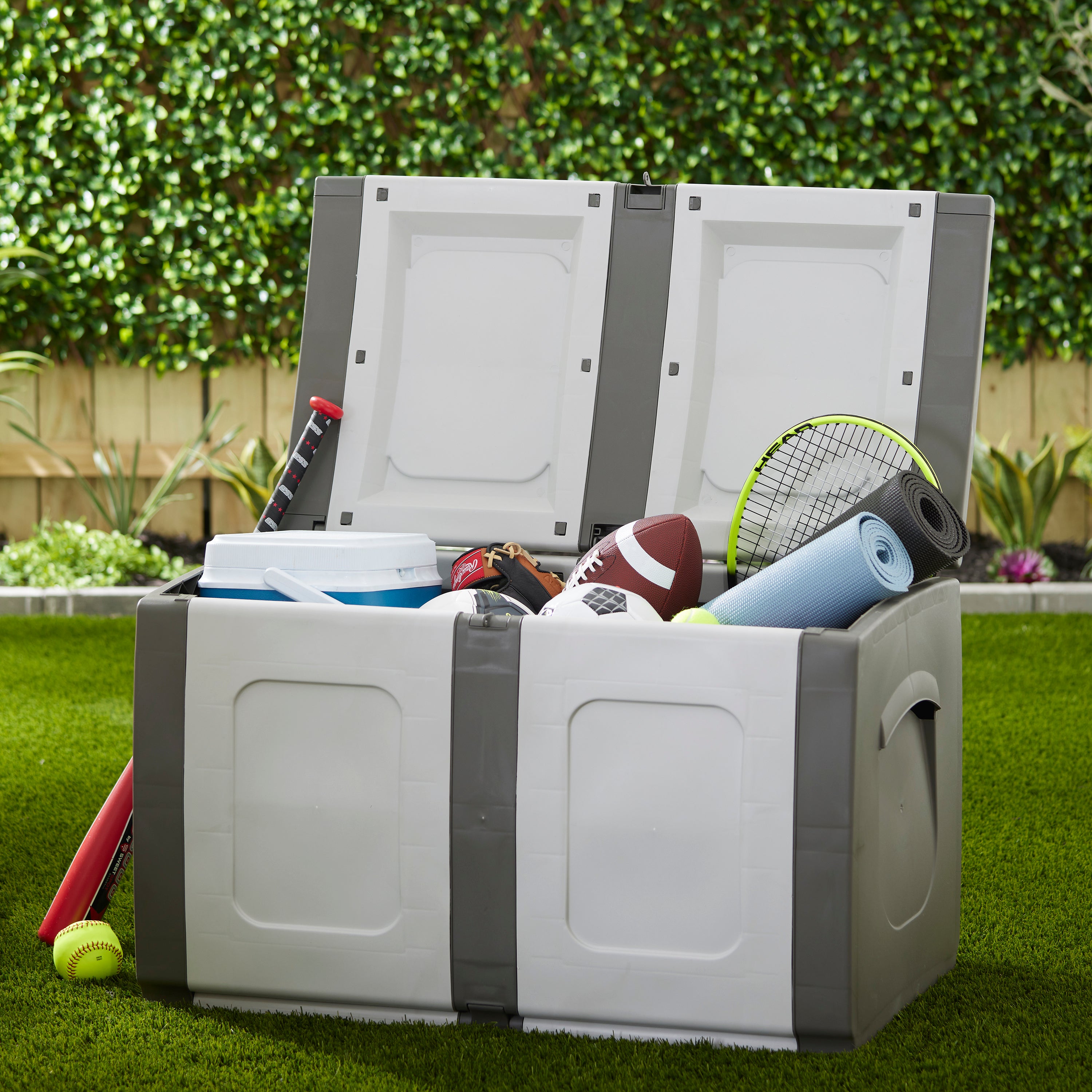 Homeplast Regular Outdoor Heavy Duty Plastic Storage Deck Box (Used) - VMInnovations
