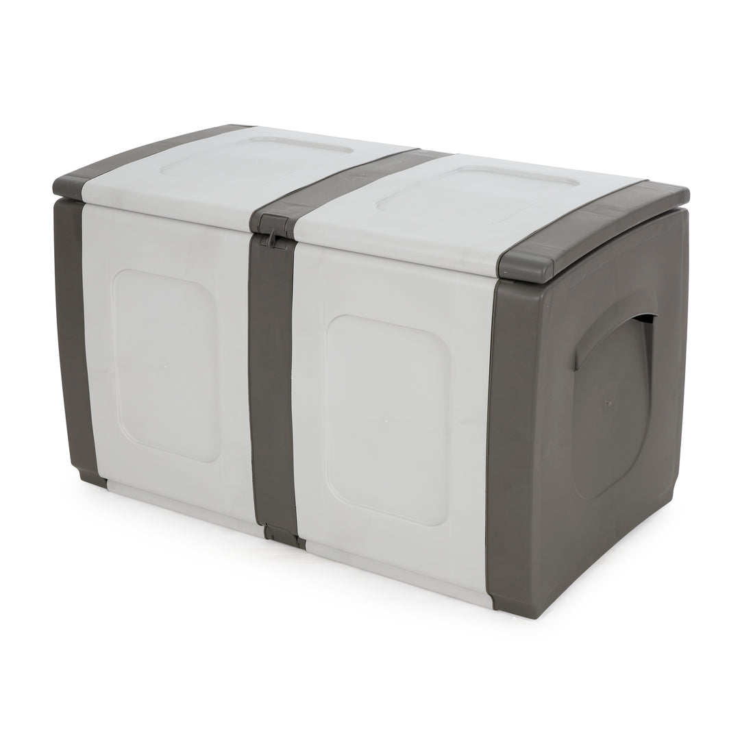 Homeplast Regular Outdoor Heavy Duty Plastic Storage Deck Box (For Parts)