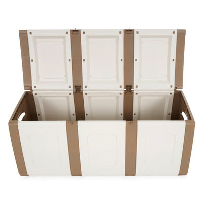 Homeplast Bold 79 Gallon Plastic Storage Trunk Resin Deck Box (Open Box) - VMInnovations