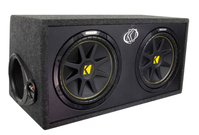 KICKER DUAL 12" 600W Loaded Car Audio Subwoofers Subs + Box Enclosure (Open Box)