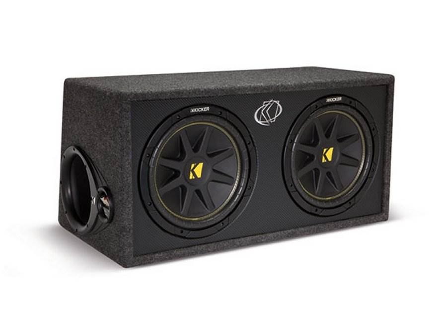 KICKER DUAL 12" 600W Loaded Car Audio Subwoofers Subs + Box Enclosure (Open Box)