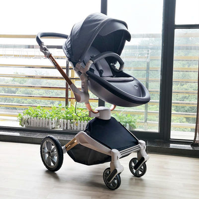 Hot Mom 360 Degree Rotating Baby Carriage Pushchair Pram Stroller, Dark Grey - VMInnovations